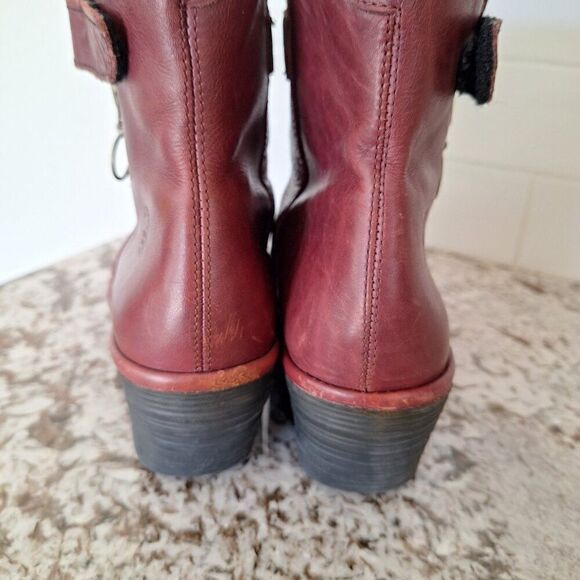 Fly London Yip Ankle Boots Women 39/ 9 Booties Wedge Side Zipper - Picture 4 of 12
